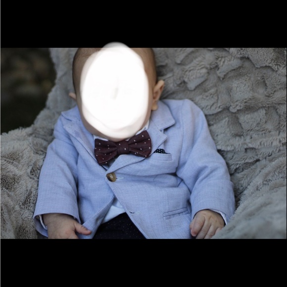 Little Mister Botton Bow Ties 2 Pieces Infant Set - Picture 4 of 4
